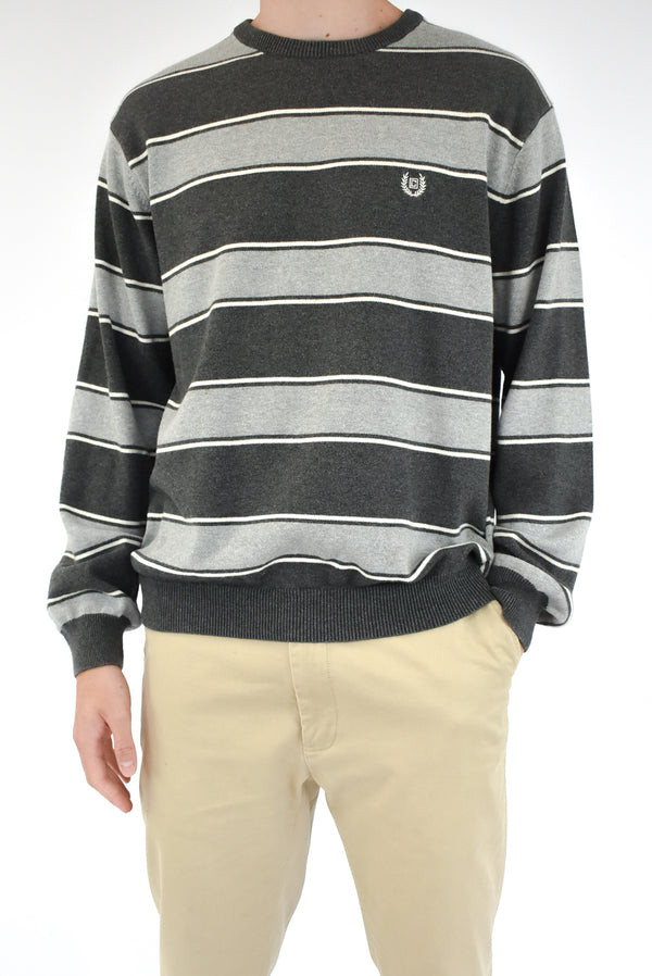 Grey Striped Sweater