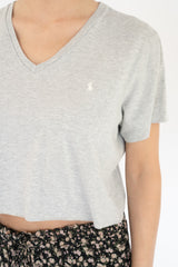 Grey Cropped T-Shirt