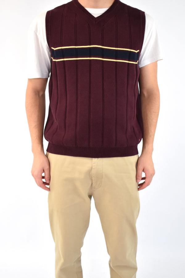 Burgundy Cable Vest