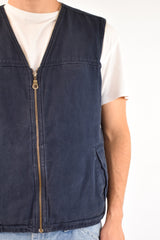 Navy Denim Vest