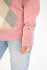 Pink Argyle Sweater