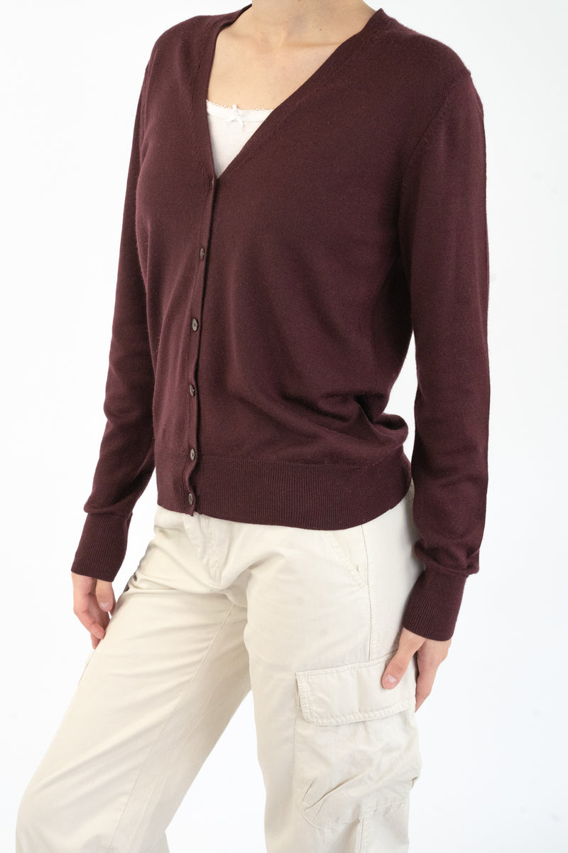 Burgundy Cardigan