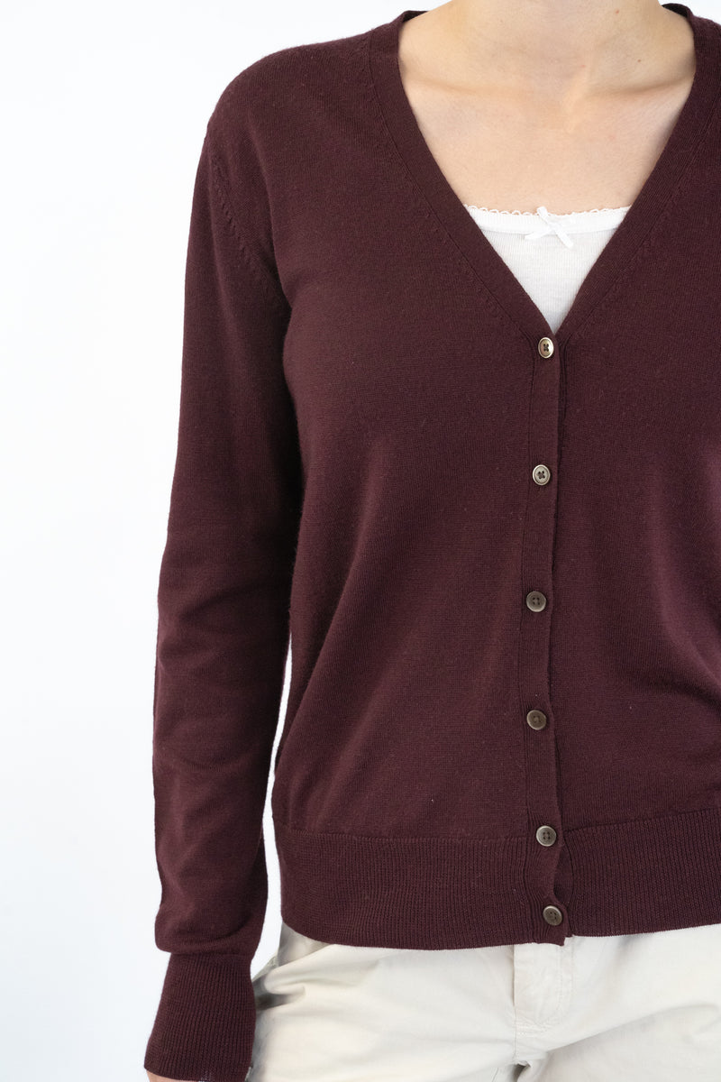 Burgundy Cardigan