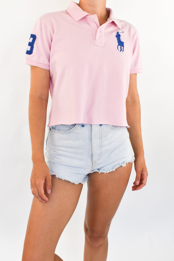 Pink Cropped Polo
