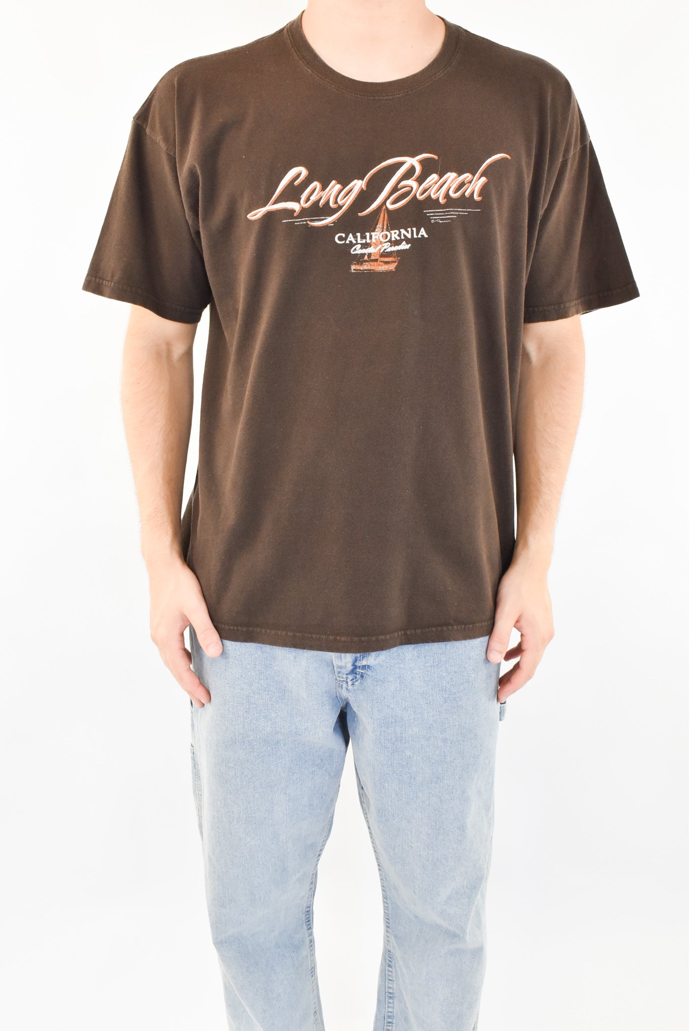 Brown Long Beach T-shirt