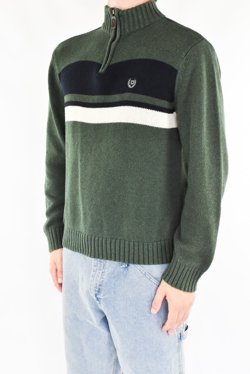 Green Quarter Zip Sweater