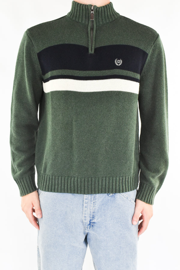 Green Quarter Zip Sweater