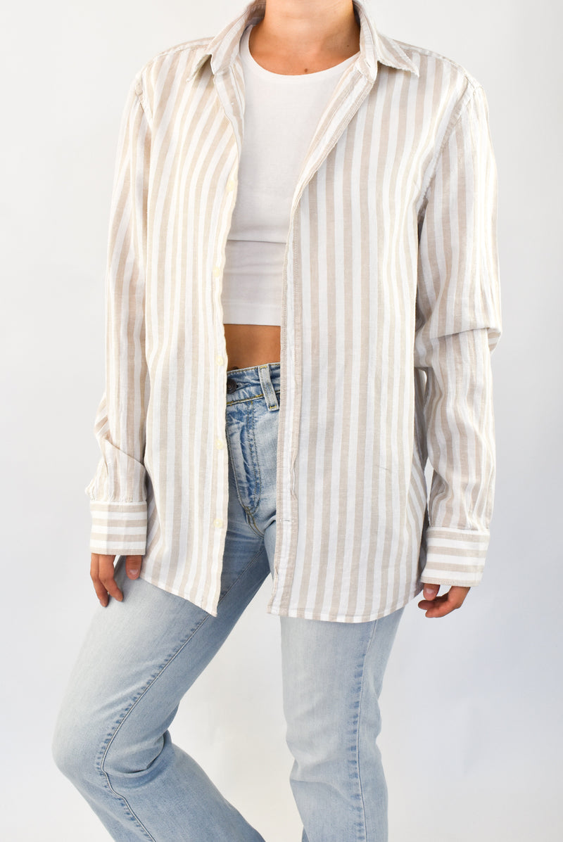 Beige Striped Shirt