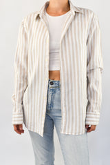 Beige Striped Shirt