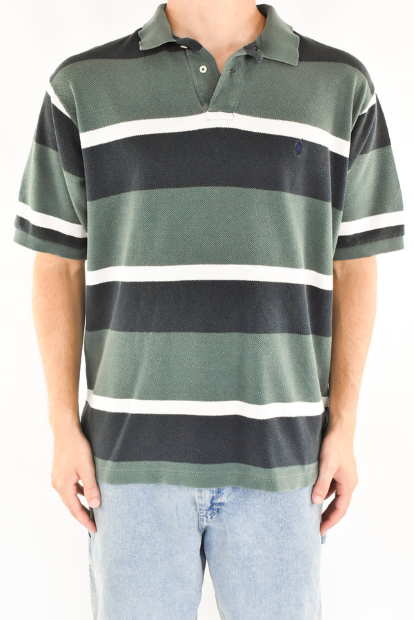 Green Striped Polo