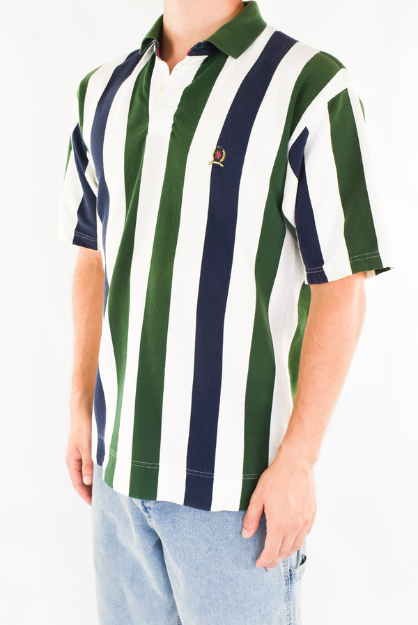 White Striped Polo