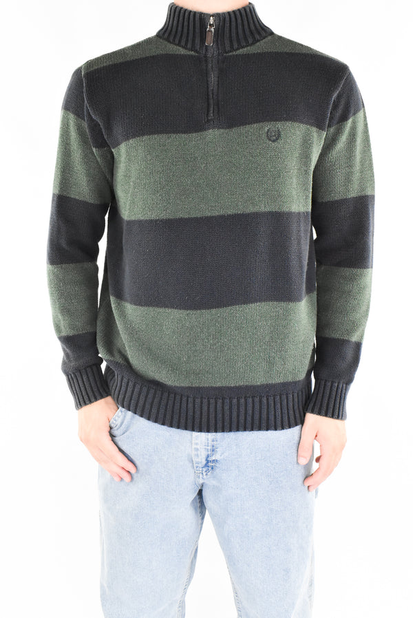 Striped Quarter Zip Sweater