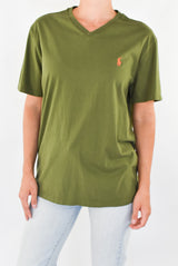 Olive V-Neck T-Shirt