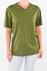 Olive V-Neck T-Shirt