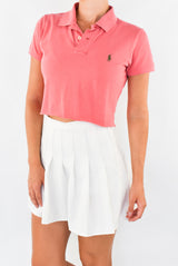 Pink Cropped Polo