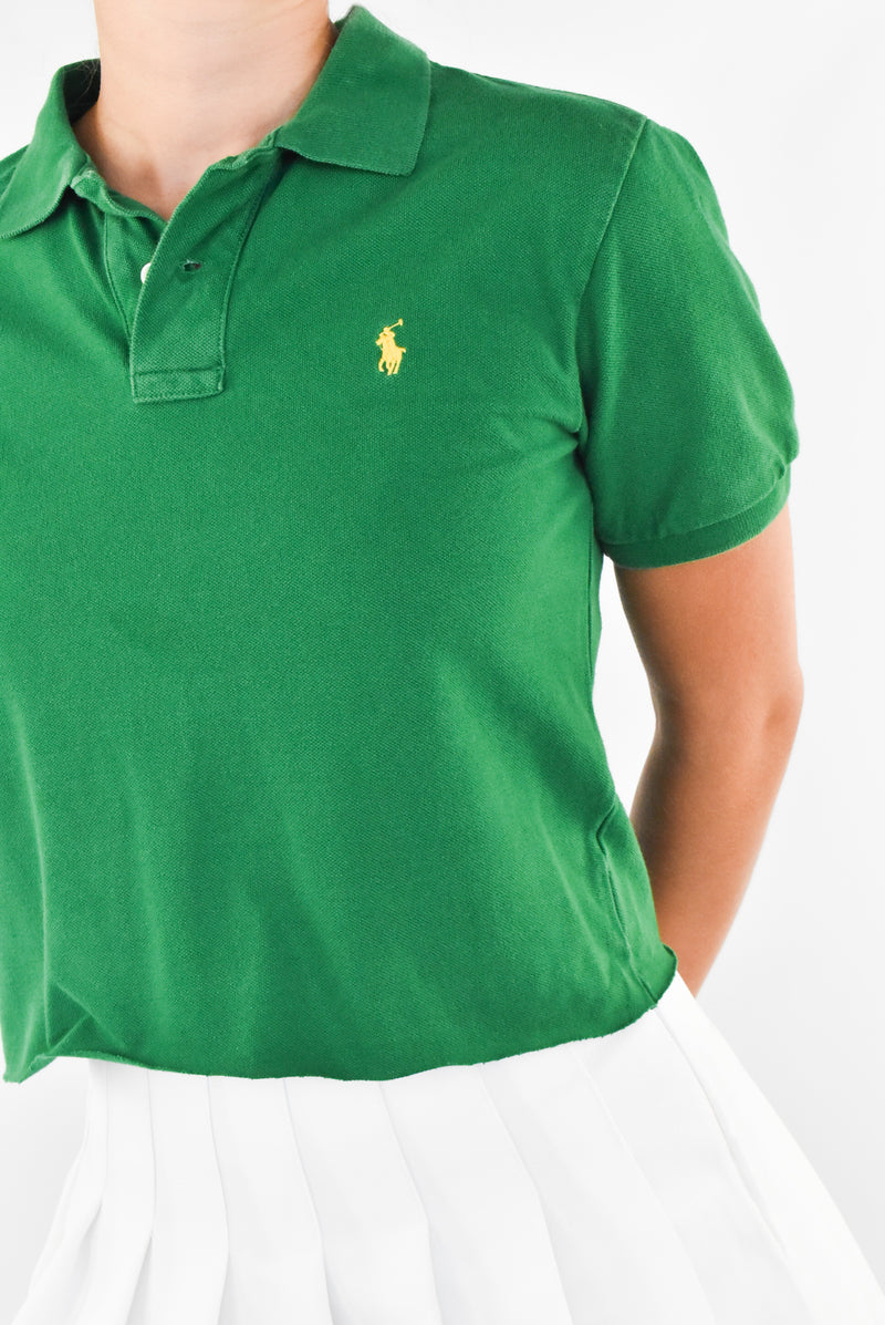 Green Cropped Polo