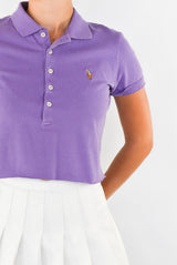 Purple Cropped Polo