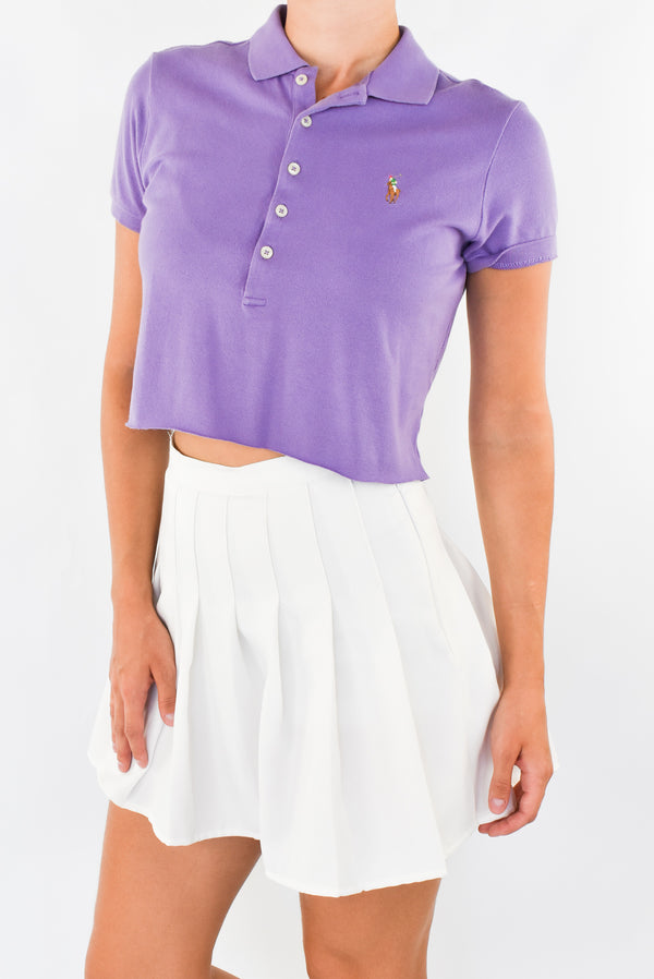 Purple Cropped Polo