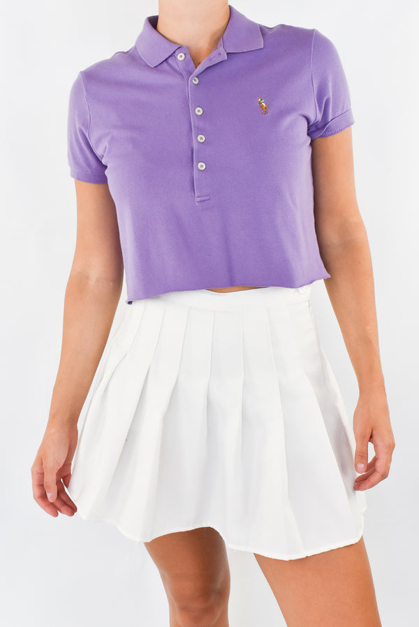 Purple Cropped Polo