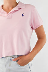 Pink Cropped Polo