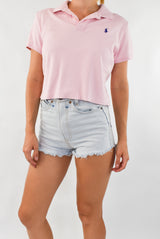 Pink Cropped Polo