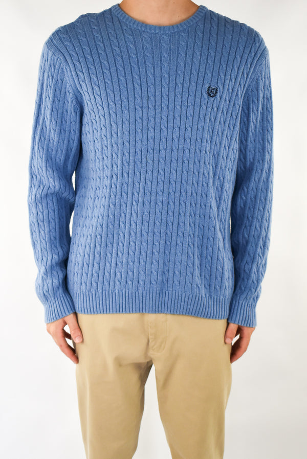 Blue Cable Sweater