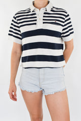 Striped Cropped Polo