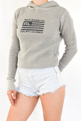 Grey Knitted Hoodie