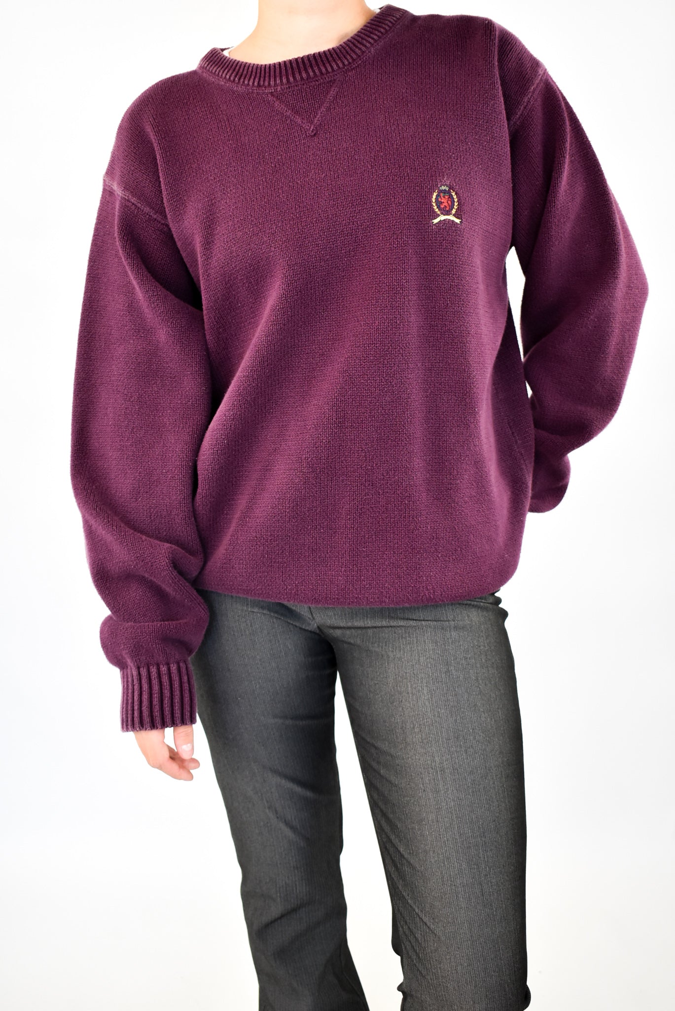 Burgundy Knitted Sweater