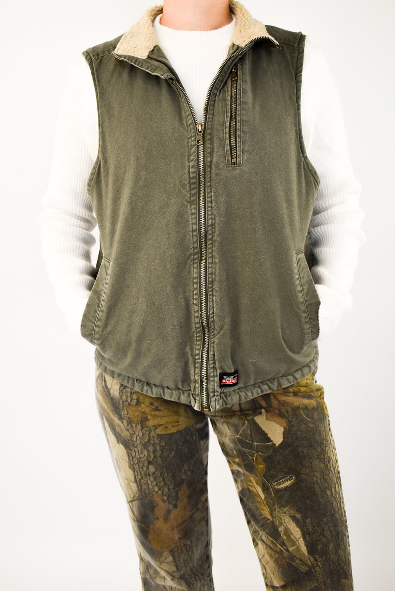 Olive Denim Vest