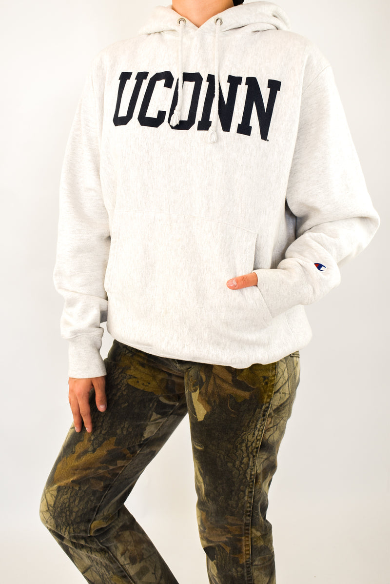 Grey UCONN Hoodie