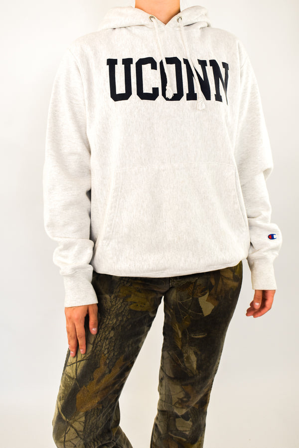 Grey UCONN Hoodie