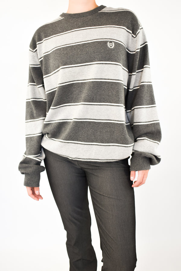 Grey Striped Sweater