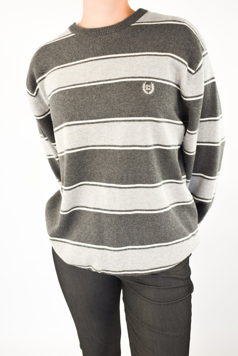 Grey Striped Sweater