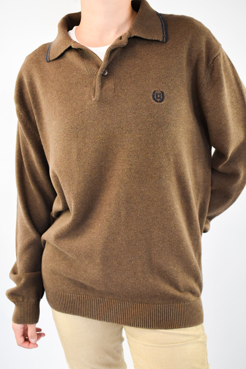 Brown Sweater Polo