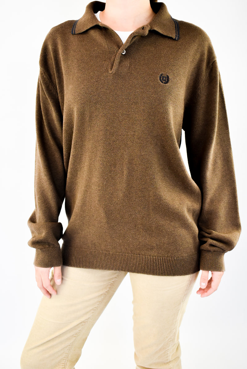 Brown Sweater Polo