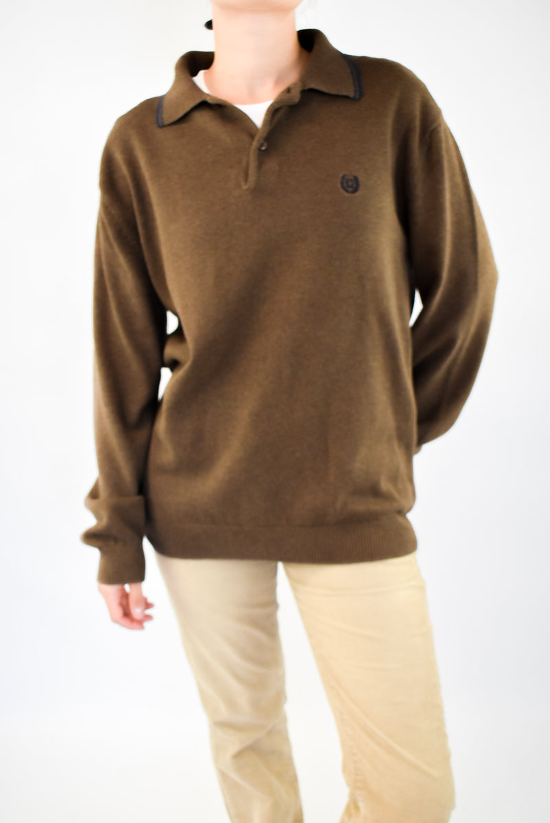 Brown Sweater Polo