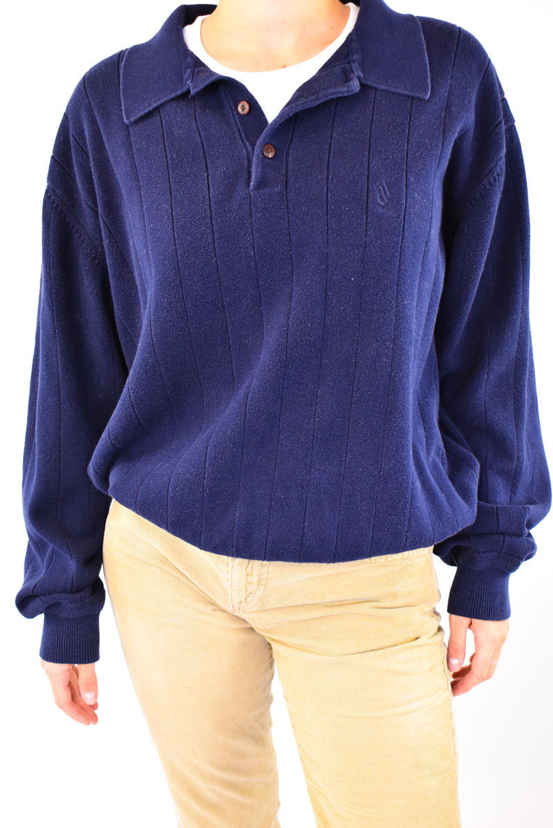 Navy Sweater Polo