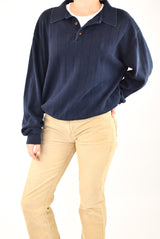 Navy Sweater Polo