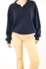 Navy Sweater Polo