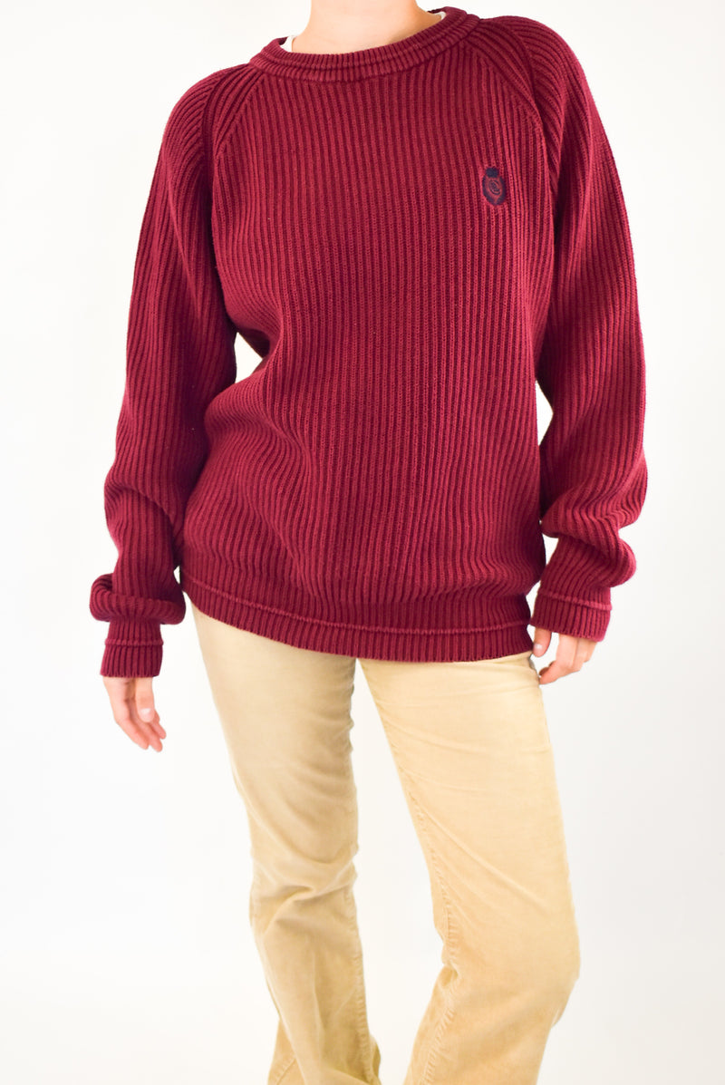 Brugundy Knitted Sweater