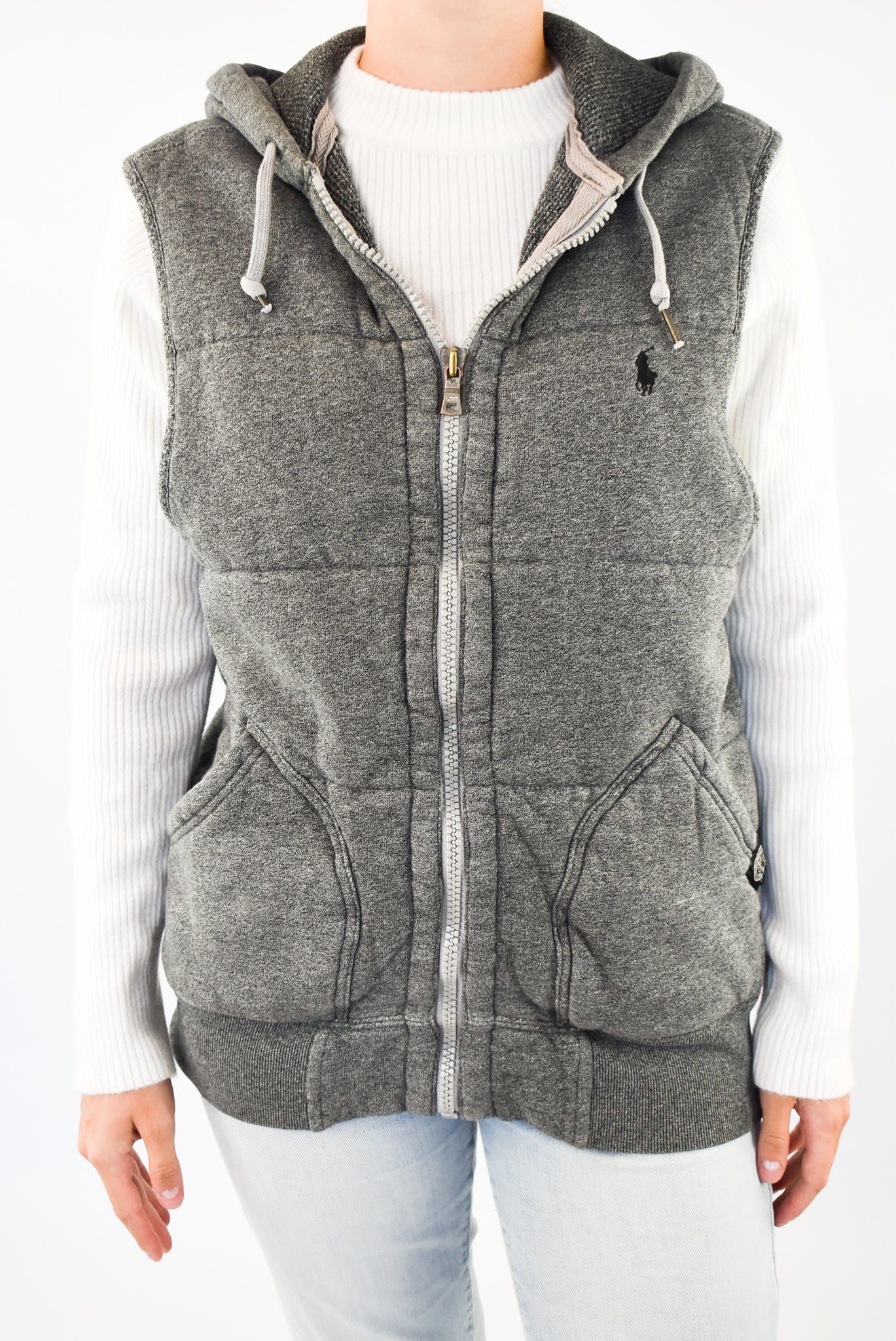 Grey Zip Vest