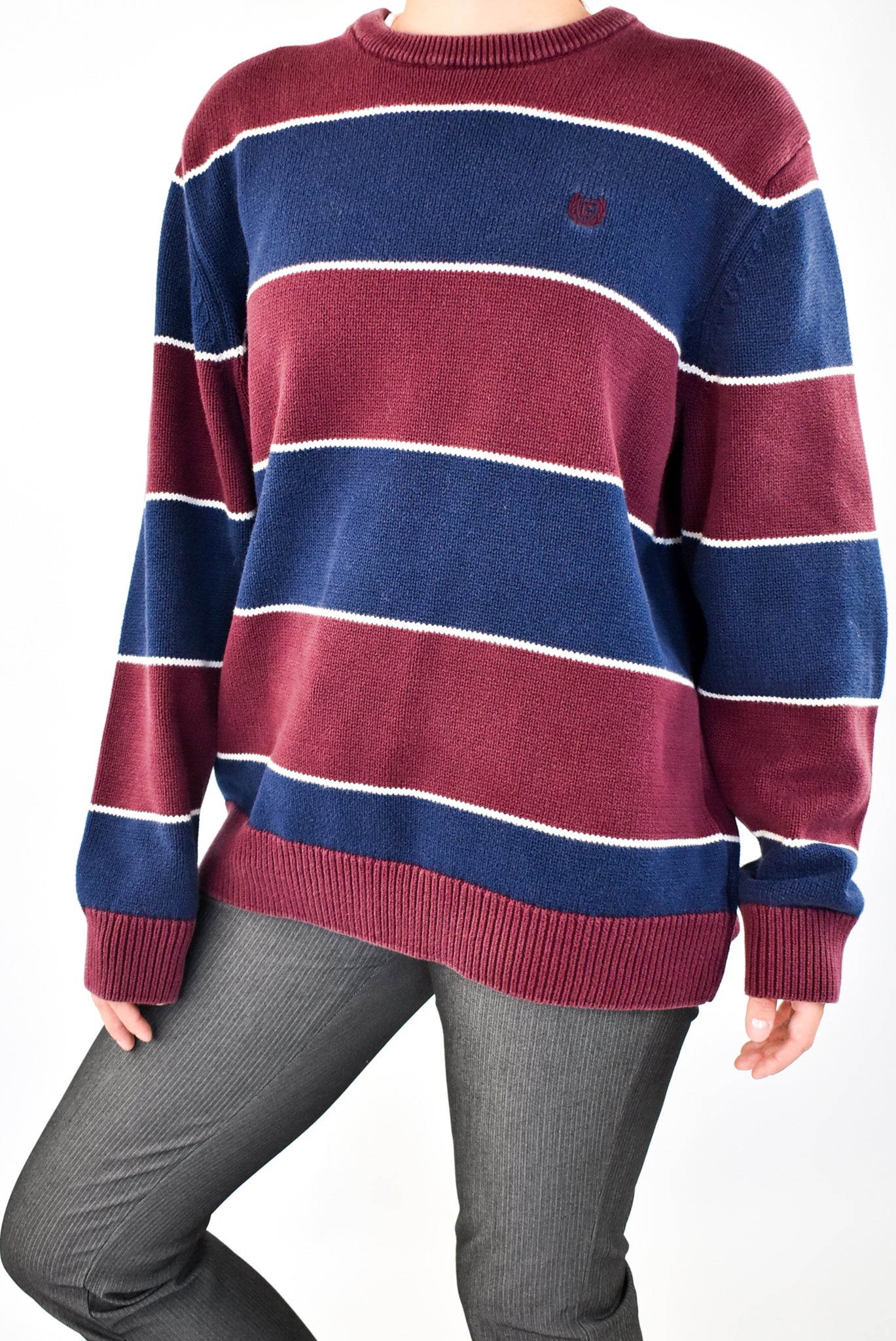 Striped Burgundy Sweater