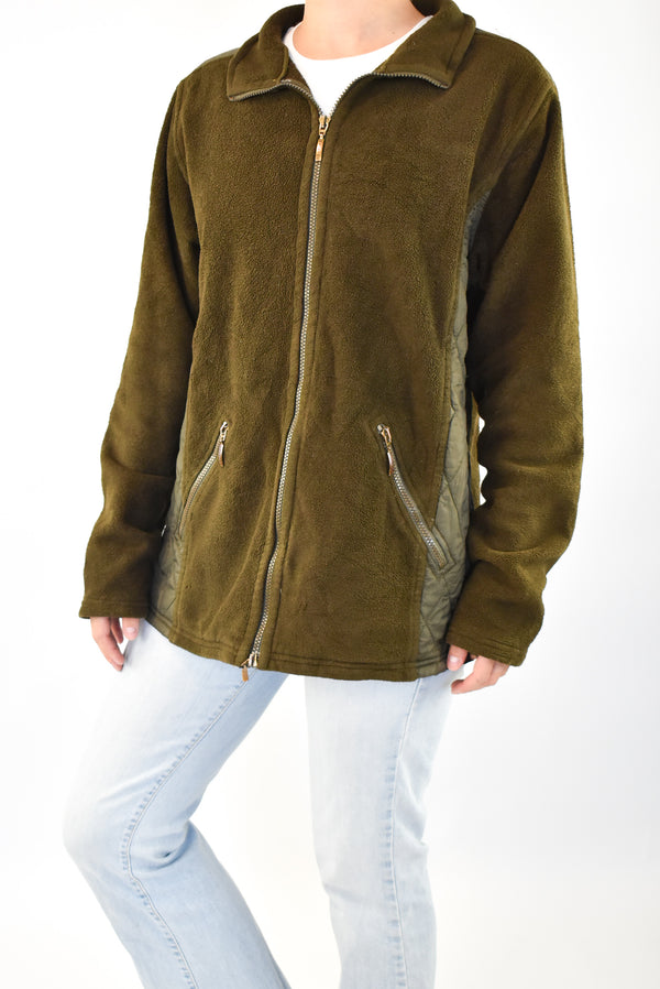 Olive Fleece Jacket