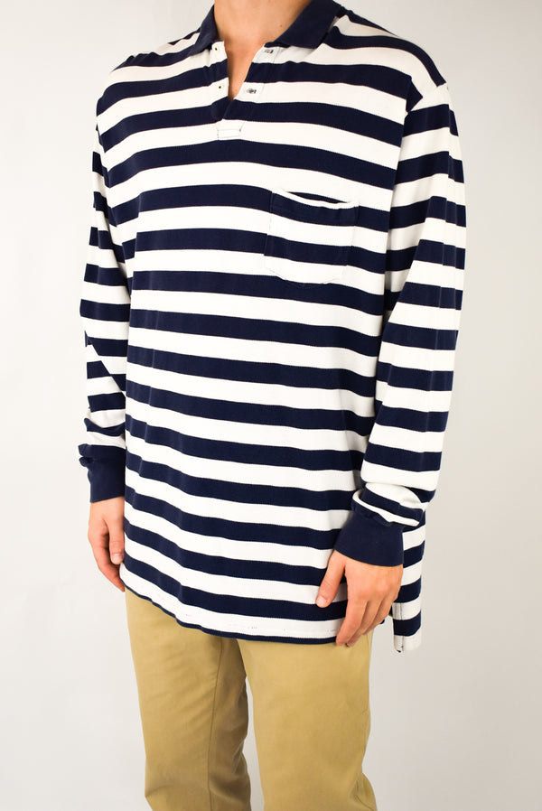 Striped Long Sleeved Polo