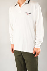 White Long Sleeved Polo