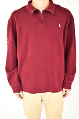 Burgundy Quarter Zip Sweater