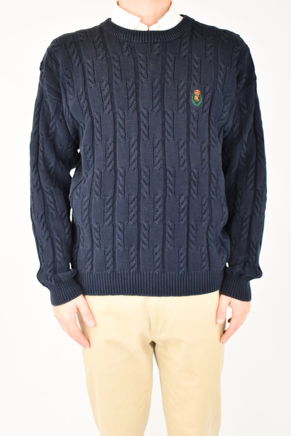 Navy Cable Sweater