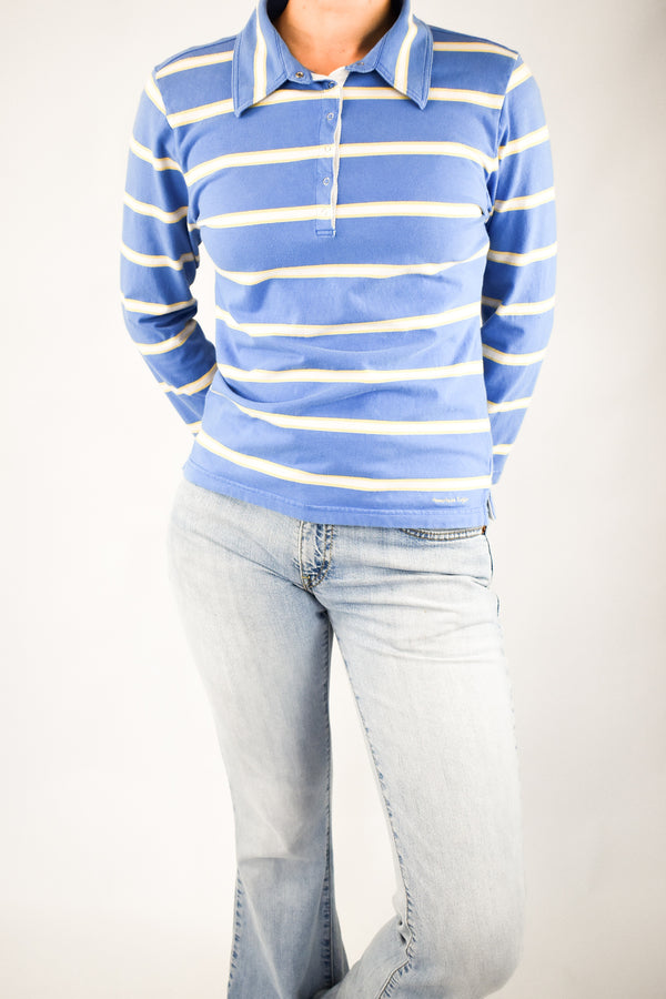 Blue Long Sleeved Polo