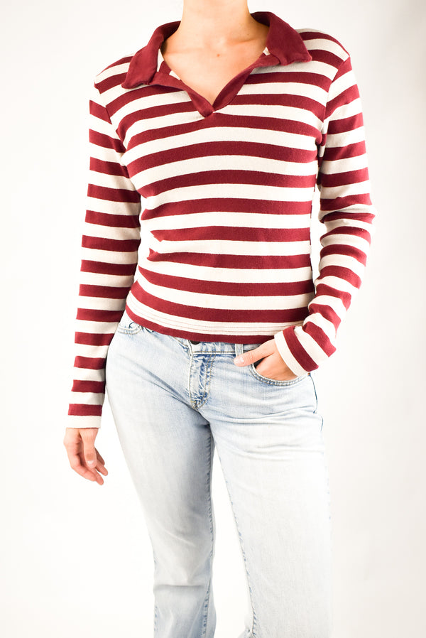 Cropped Long Sleeved Polo